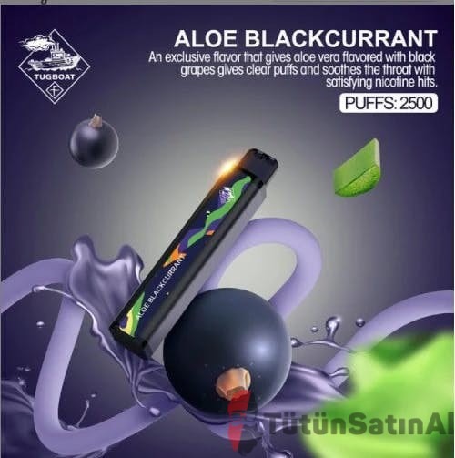 Tugboat XXL 2500 Aloe Blackcurrant Tek Kullanımlık Elektronik Sigara 1 Tugboat XXL 2500 Aloe Blackcurrant Tek Kullanımlık Elektronik Sigara